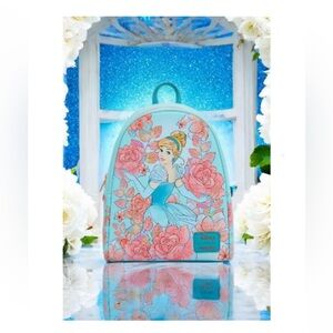 Disney Loungefly Cinderella Floral Backpack 75th anniversary